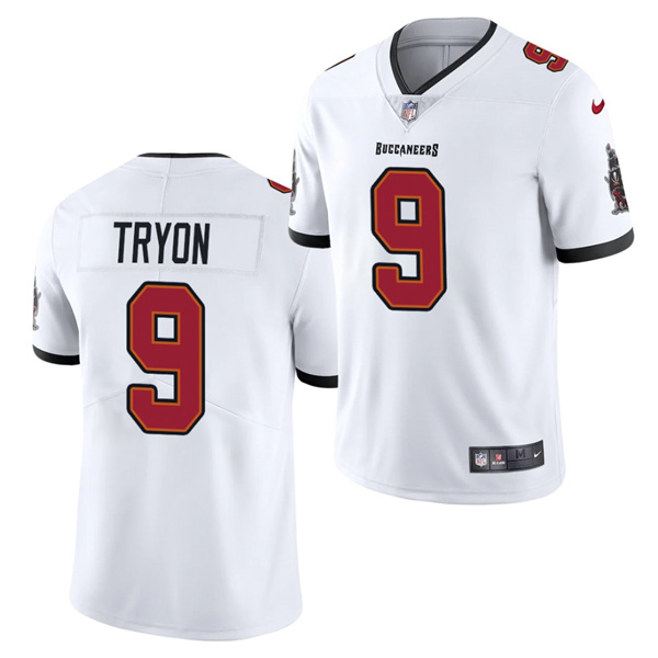 Men's Tampa Bay Buccaneers #9 Joe Tryon 2021 NFL Draft White Vapor Untouchable Limited Stitched Jersey